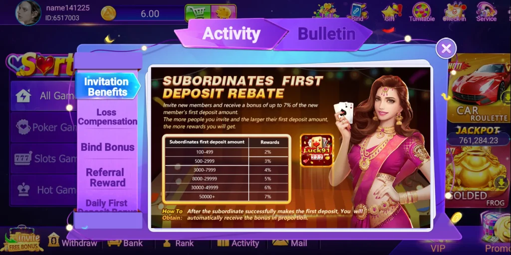 Luck 91 Game Bonus